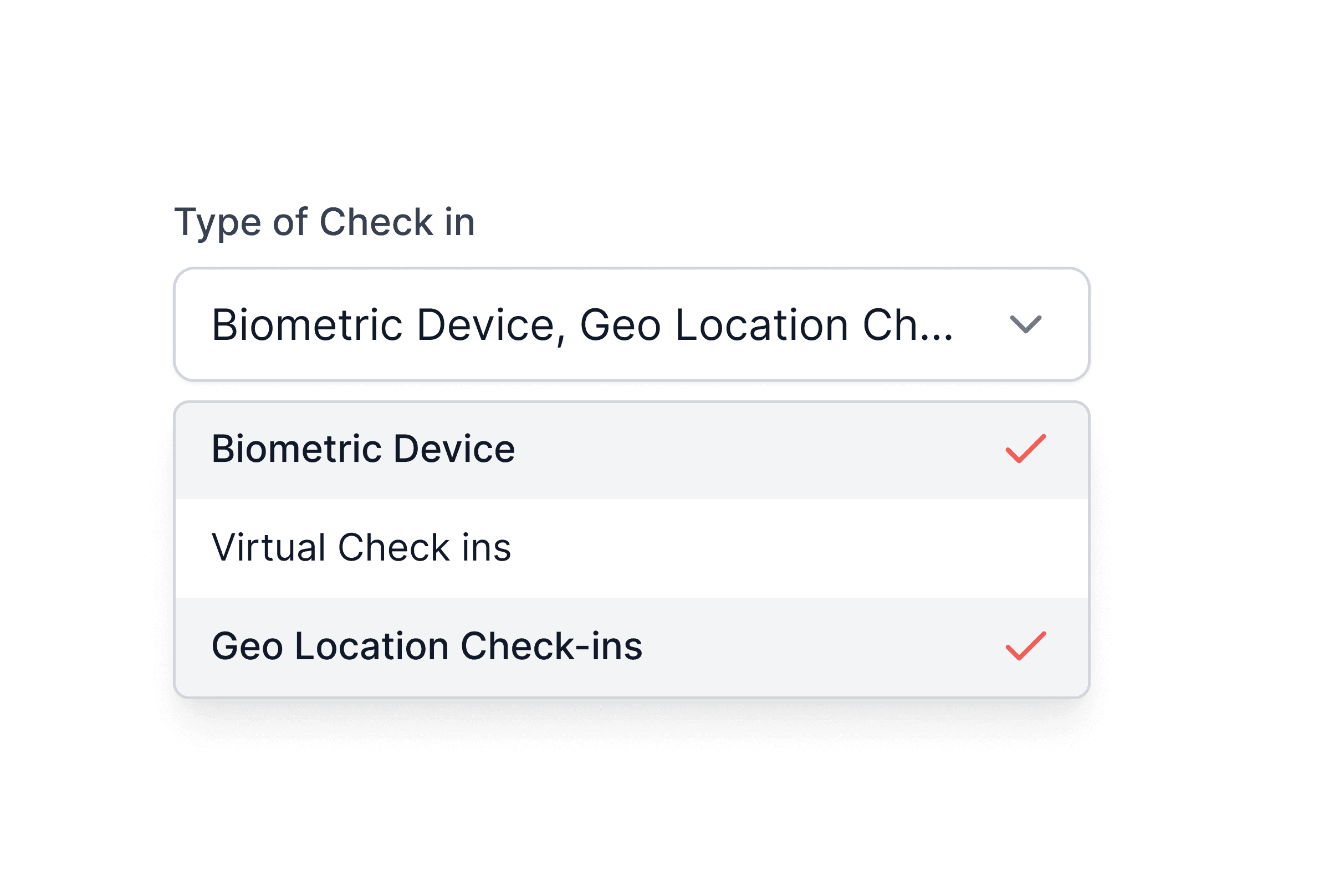 Multiple options to track attendance